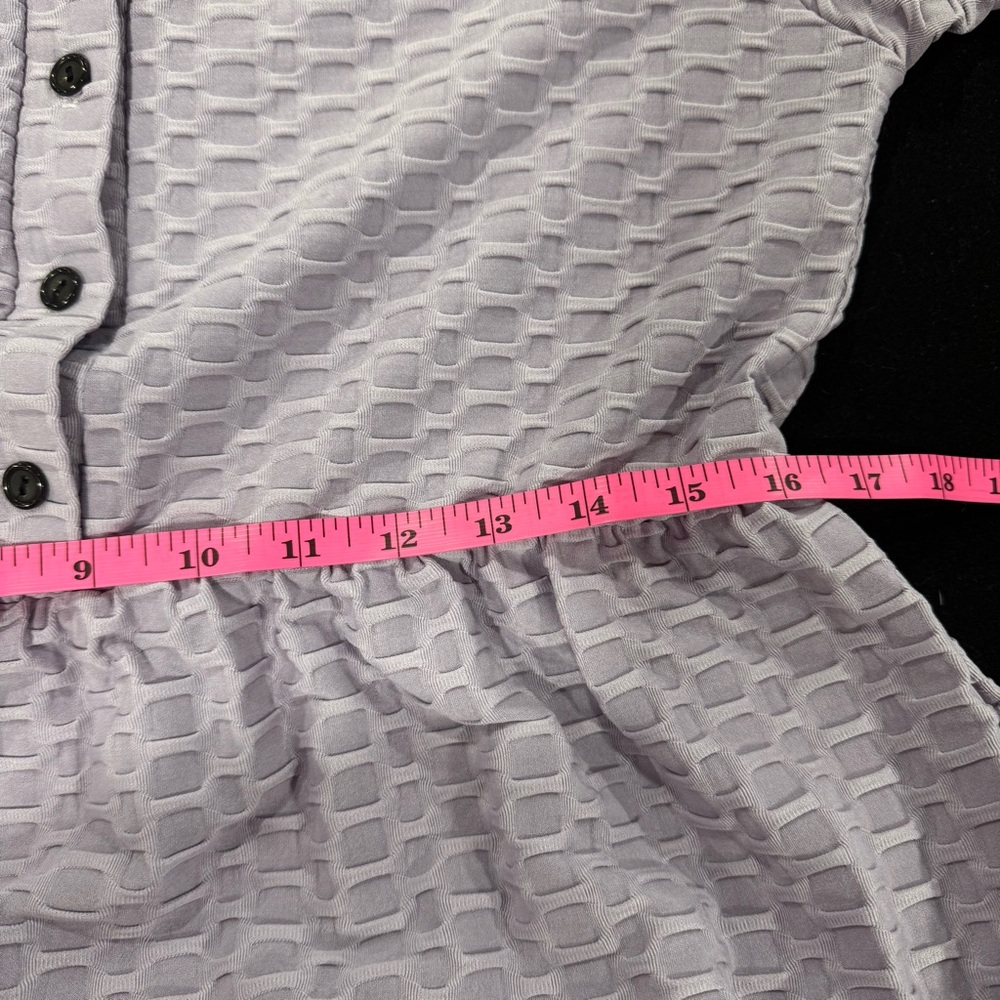 Purple Patterned Ruffle Midi Dress - Picture 10 of 11